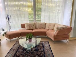 Modulares zeitloses Rolf Benz Designer Sofa 222 mit Hocker