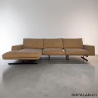 Livique-Ecksofa, Gestell komplett aus Metall, sandbeige