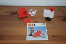 Lego Vintage 274 TV and chair (Jahr 1974)