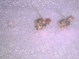 MODESCHMUCK,,,2 BLUMEN,,,VERGOLDET,,,GLANZIG
