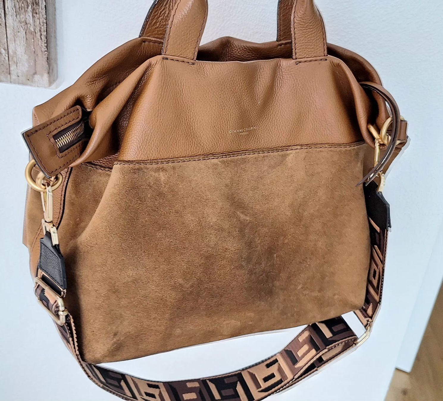 Gianni Chiarini Taschen für Damen: Damentasche Gianni Chiarini Leder Wildleder braun – Gebraucht aus Brugg AG von bacbac5757