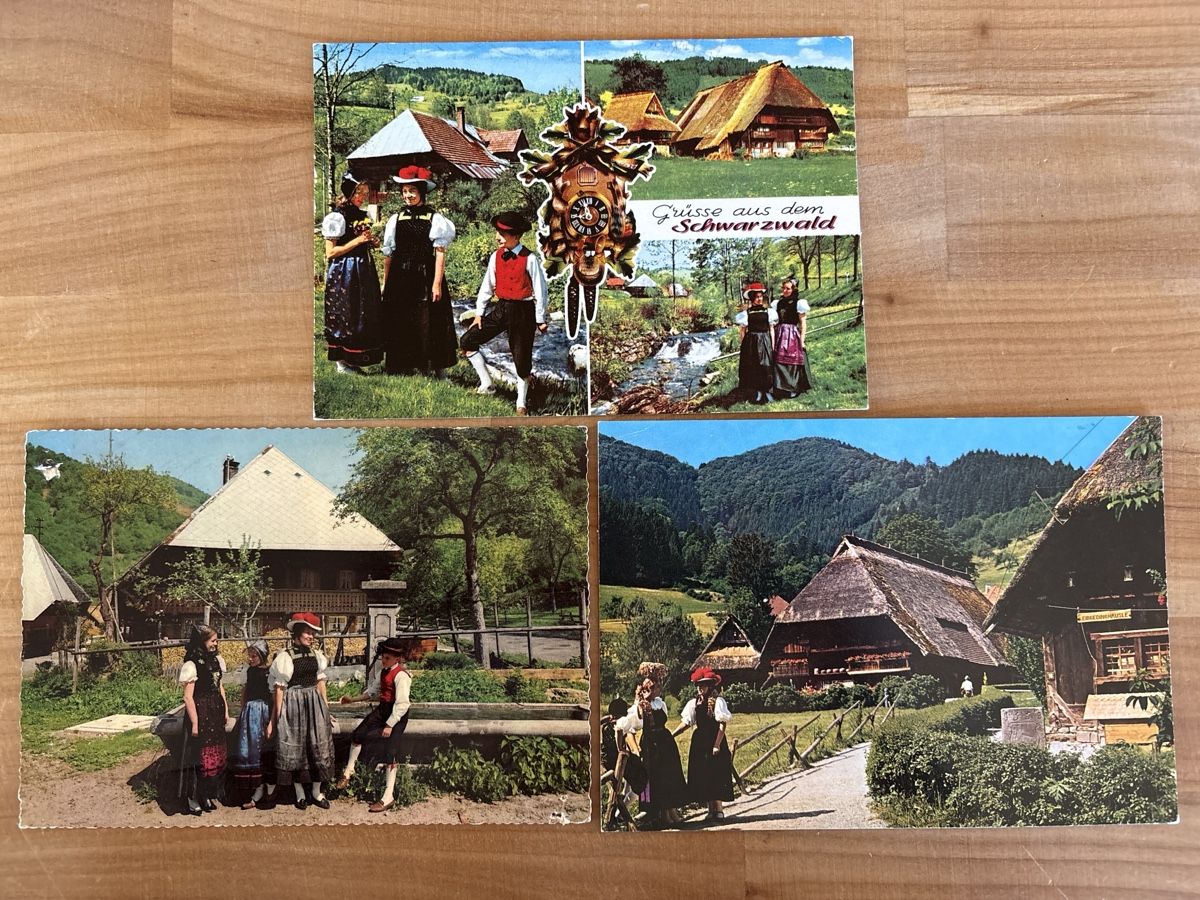 Cartoline postali: AK mit Schwarzwald Tracht – Usato da Rümlang venduto da Brieftaube1