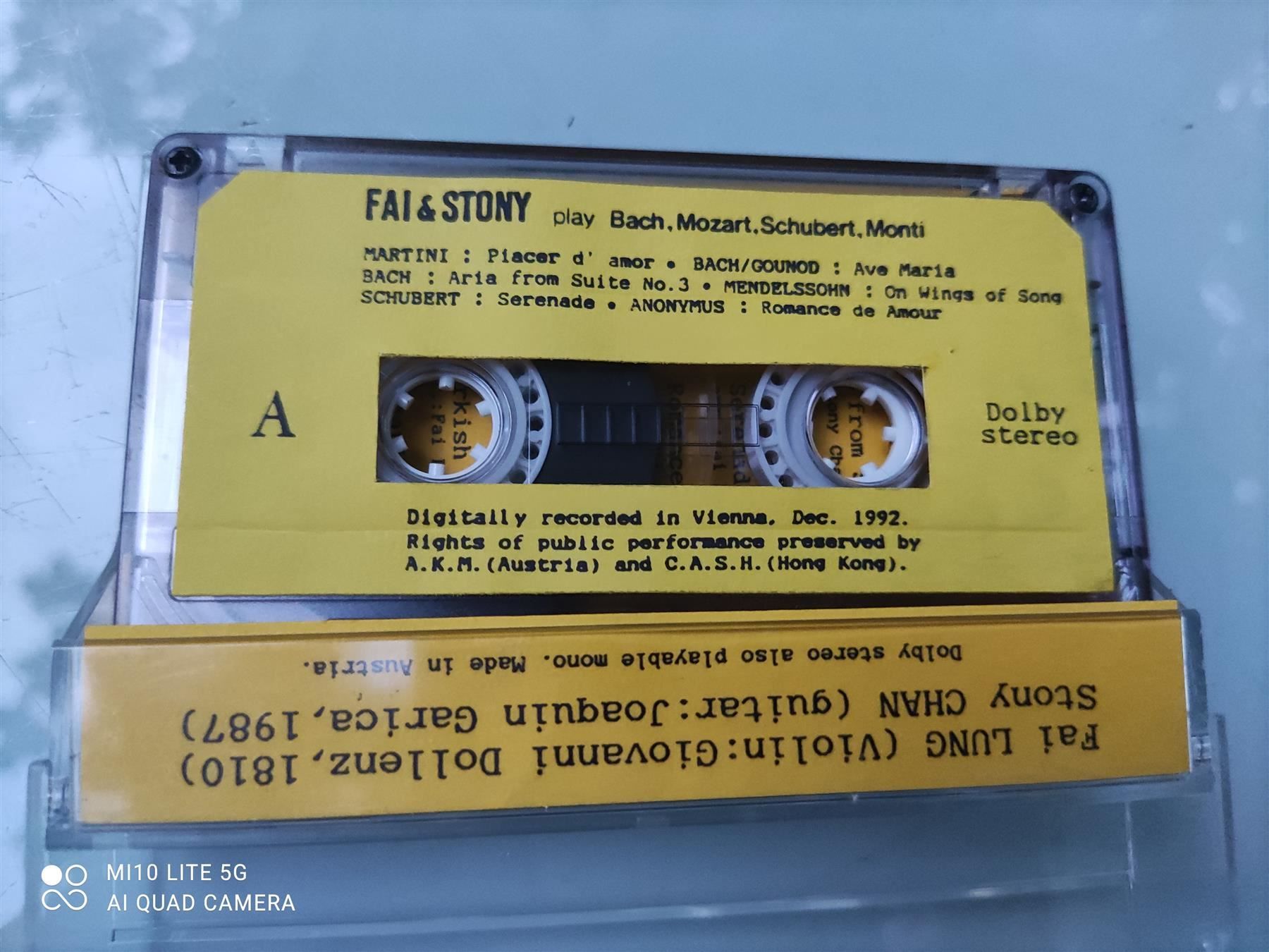 Musicassette: Fai & Stony (Bach, Mozart, Schubert) – Usato da St. Gallen venduto da elk2020 1