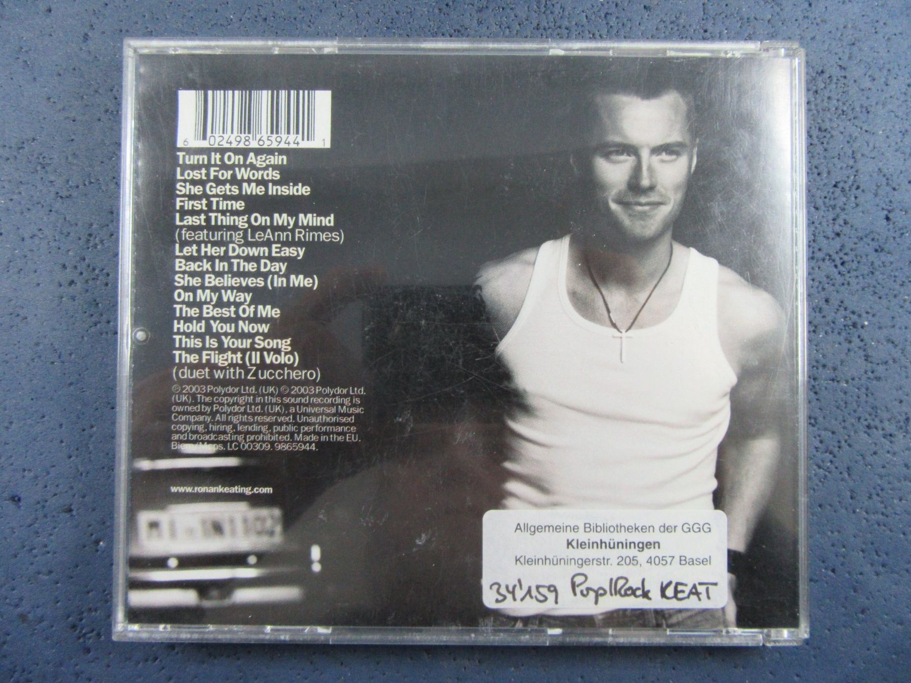 CD: RONAN KEATING " TURN IT ON " CD POP/ROCK – Usato da Ettingen venduto da Hausi4711 1