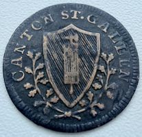 St. Gallen 1/2 Batzen 1815 K – Schweizer Kantonsmünze