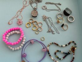 🌹Luxus Set Nr: 2🌹 Kette Armband Ohrringe Farbe:Silber Gold