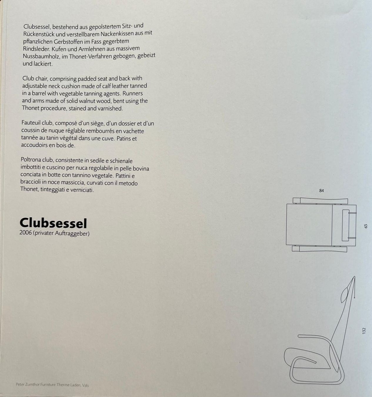 Poltrone: Peter Zumthor Clubsessel – Usato da Basel venduto da mad_r6pt 2