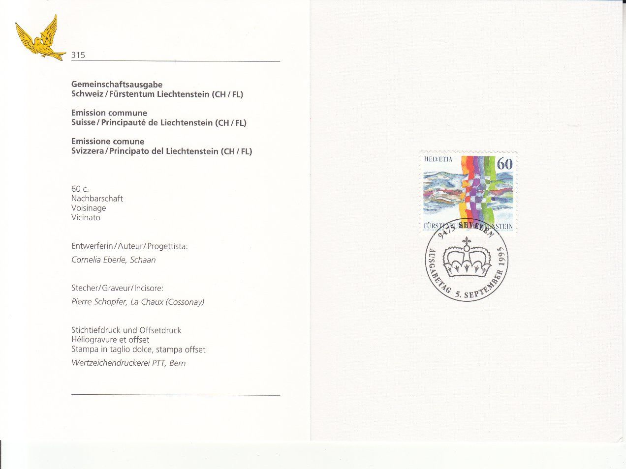 Alle Briefmarken: Faltblätter PTT SBK 315 mit ET – Gebraucht aus Bürglen TG von StampGraf