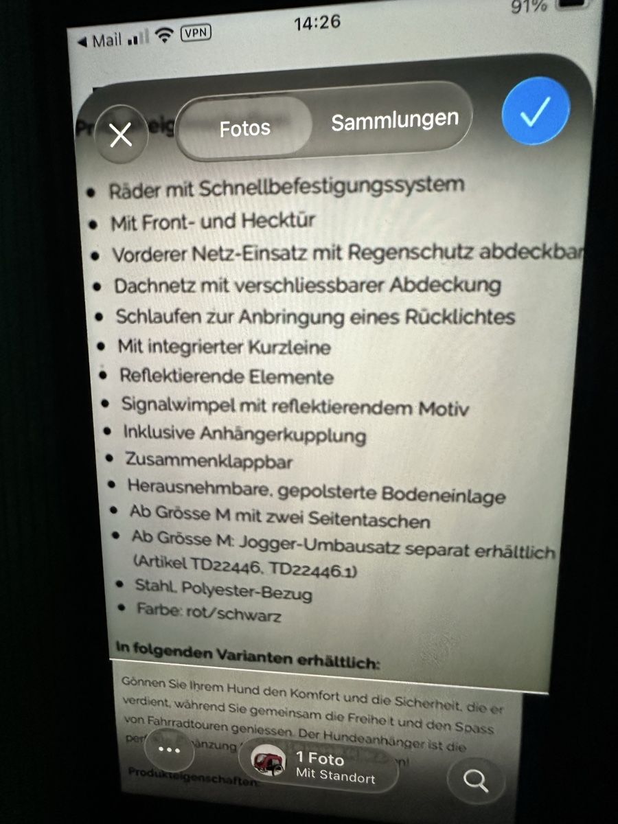 Trixie Anhänger: Hundeveloanhänger Trixi – Neu (gemäss Beschreibung) aus Münchenstein von Colo52 4