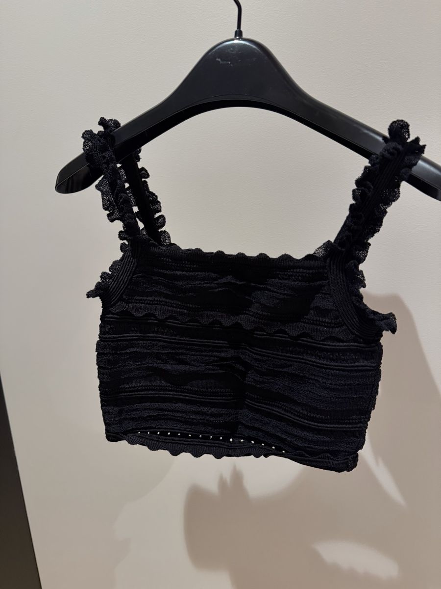 Sandro Top: Sandro Crop Top Black XS – Nuovo (secondo la descrizione) da Thalwil venduto da kirakirashop 1