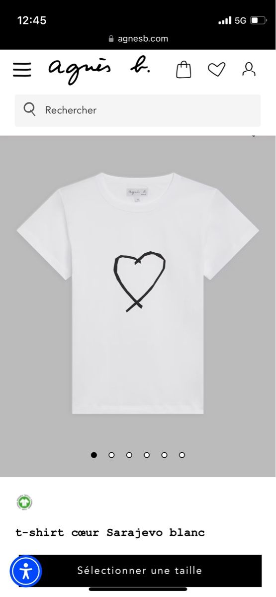 T-shirt: T shirt Agnès B – Usato da Lausanne venduto da Soins