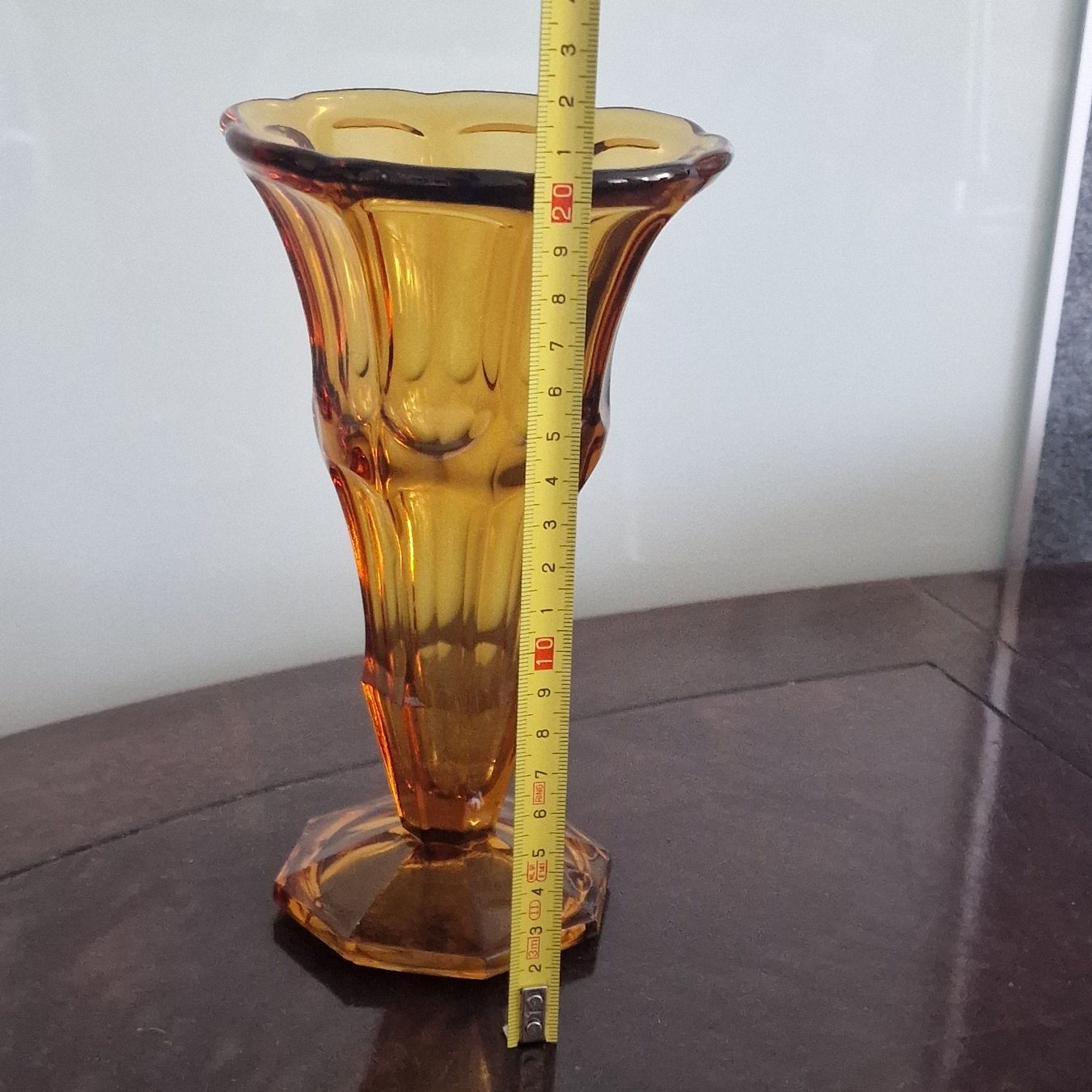 Vasi & Recipienti: Antiker Glas-Vase Bernstein Goldfarben, Jugendstil – Usato da Birr venduto da sen_sy55 6