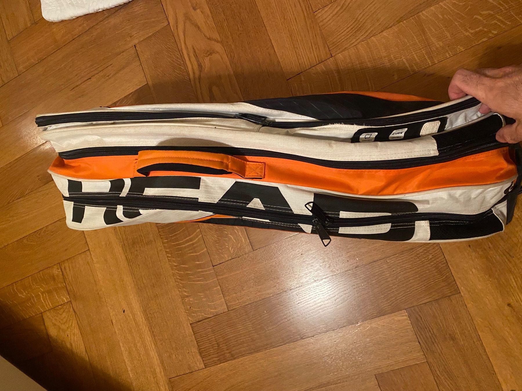 Head Borse: Sac de tennis HEAD orange blanc noir – Usato da Lausanne venduto da lou_tk6y 2