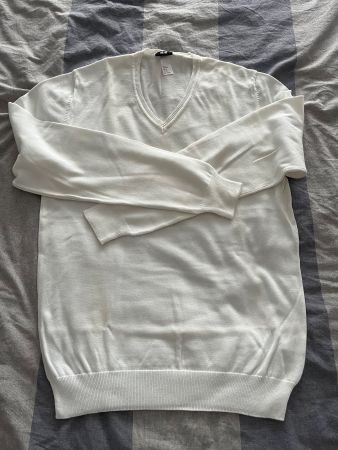 H&M Herren Pullover Weiss, Grösse M - Frühling/Sommer