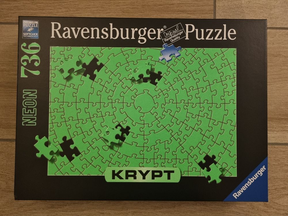 Puzzle Krypt, Neon Grün, Ravensburger 736 Teile (Gebraucht) in Aesch ...