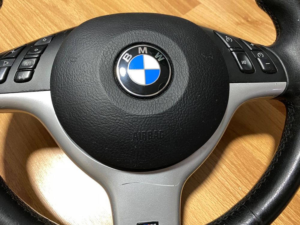 BMW Lenkrad E46 für Multifunktionstasten Daumenauflagen Kombibezug M Naht