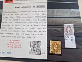 Stehende 72Ab, Attest, Schmitzdruck, Top, ab 1.-