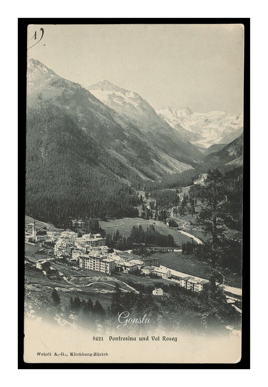 Cartoline postali: PONTRESINA - 1902 "und Val Roseg" – Usato da Onex venduto da gonsla01