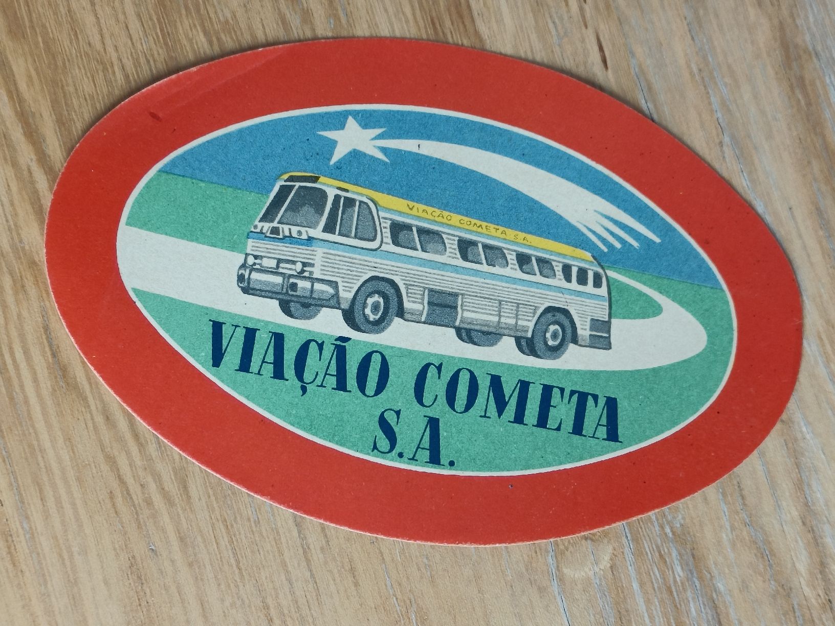 Documenti: Alte Litho Gepäck Vignette / Autobus Viacao Cometa SA  – Usato da Brugg AG venduto da Ente015