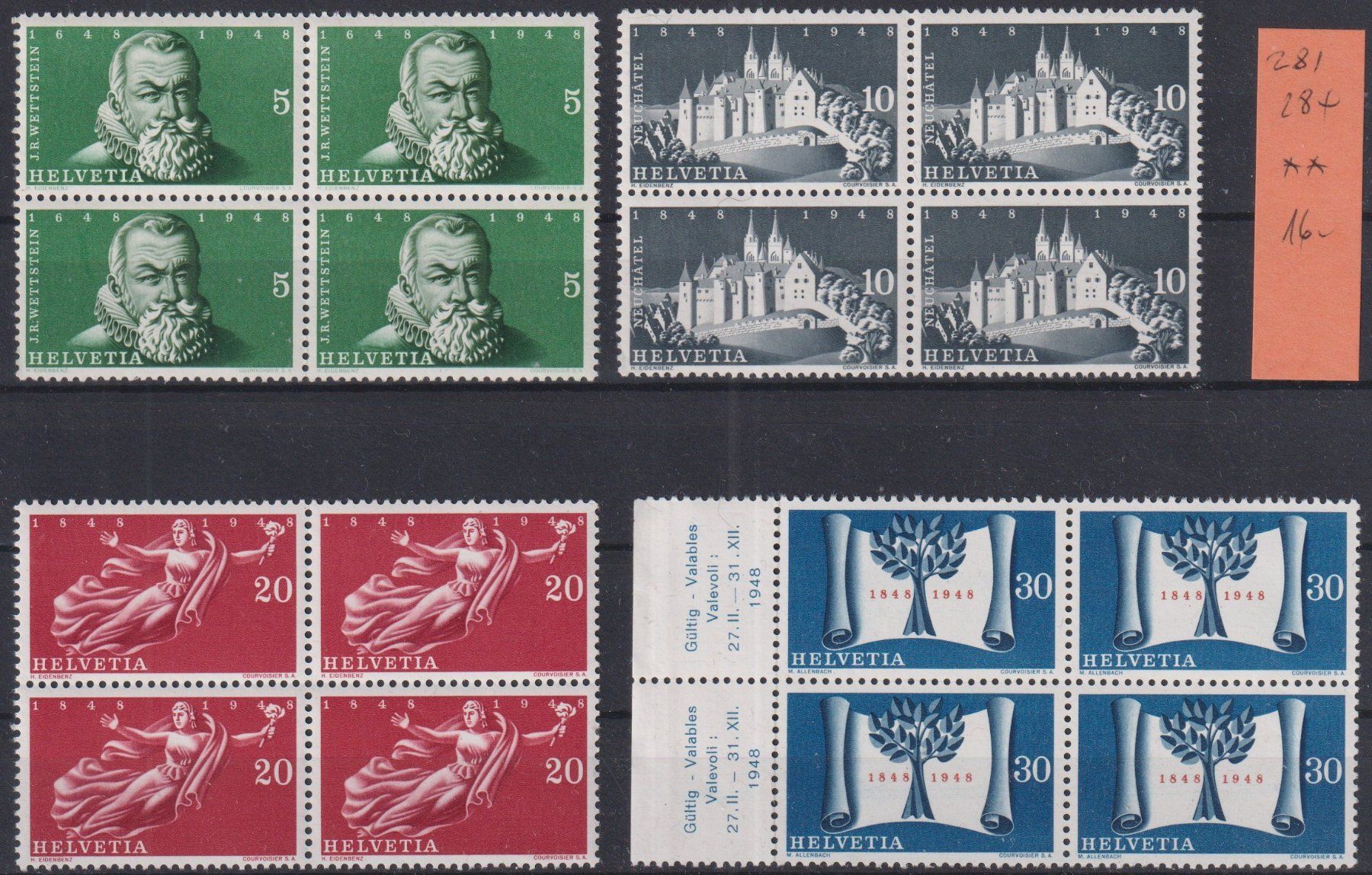 Alle Briefmarken: R30) Satz 281-284, 4.Block, postfrisch – Gebraucht aus Claro von Chanty7
