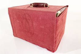 Cartier Vanity Case Beauty Case Leder weinrot