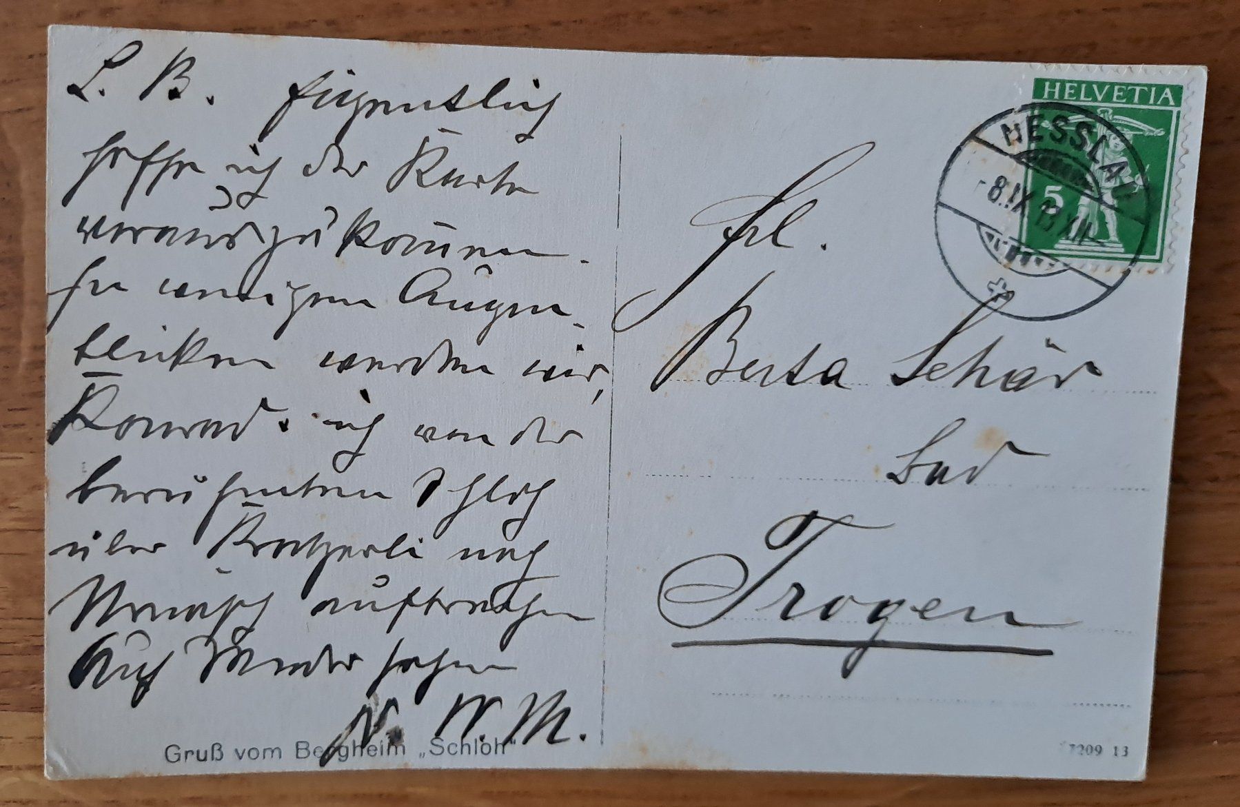 Cartes postales: Ansichtskarte Gruss vom Bergheim Schloh – D'occasion à Speicherschwendi par allowed-crime 1