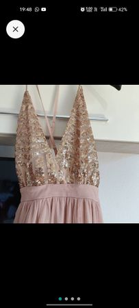 Abito da sera rosa con paillettes taglia S