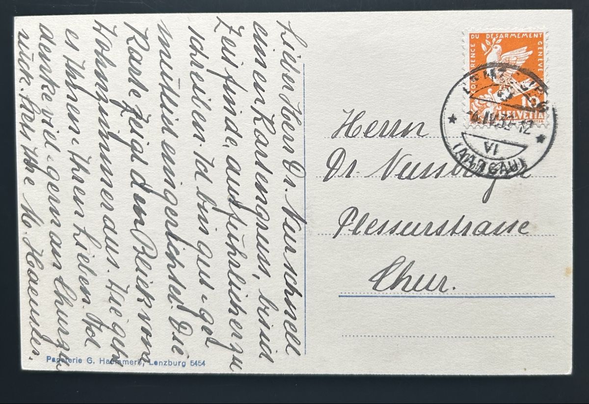 Cartoline postali: Lenzburg Rathausgasse  – Usato da Horw venduto da Tellbub 1