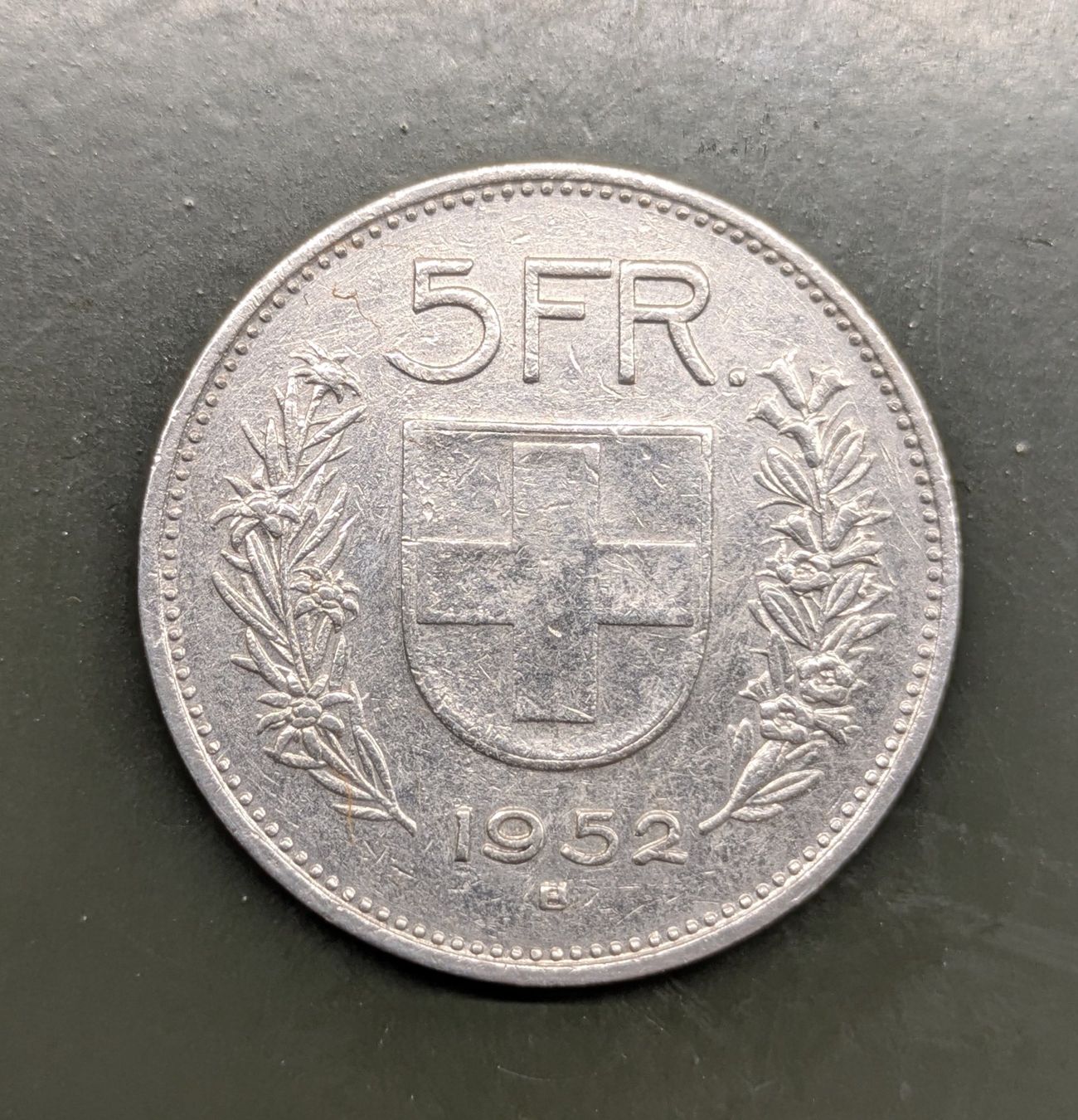 Tutti le monete: 5 Fr. Münze CH 1952 Silber – Usato da Zetzwil venduto da Stritzi