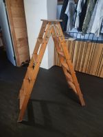 Holz Trittleiter A-Form Antik guter Zustand Leiter