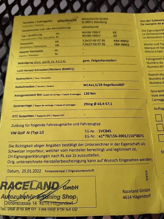 Felgen: Felgen 7.5x17 ET35 5x100 – Gebraucht aus Sattel von Sim099 2
