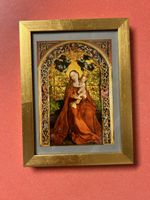 Votivbild Madonna mit Kind gerahmt 20x15 cm. Kopie.