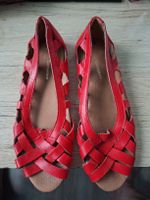 Sandales La Garçonne cuir rouge taille 39.5 état bon état 