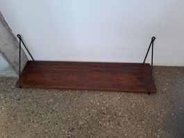 Stringregal Holz Metall Hängeregal Palisander 91cm lang