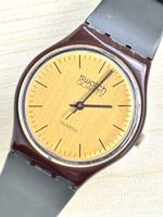 Swatch Uhr Quartz Zifferblatt goldfarben gebrauchter Zustand
