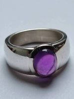Massiver Silberring / Ring Silber mit Amethyst