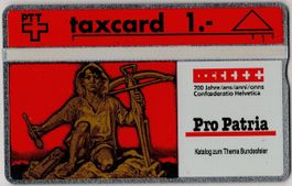 1.- J. Müller Pro Patria Katalog - seltene Kunden Taxcard