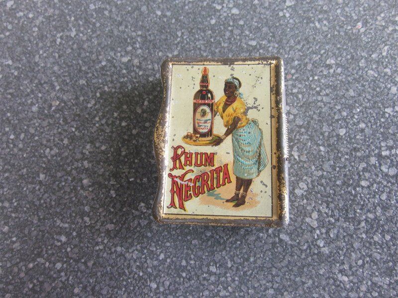 Dosen: Antike Blechdose, Streichholzdose, Rum Negrita, P. Bardinet – Gebraucht aus Bischofszell von Pfau0