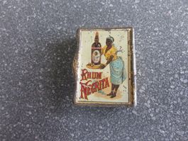 Antike Blechdose, Streichholzdose, Rum Negrita, P. Bardinet