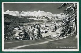 Pontresina mit Julierkette, 1957, gelaufen