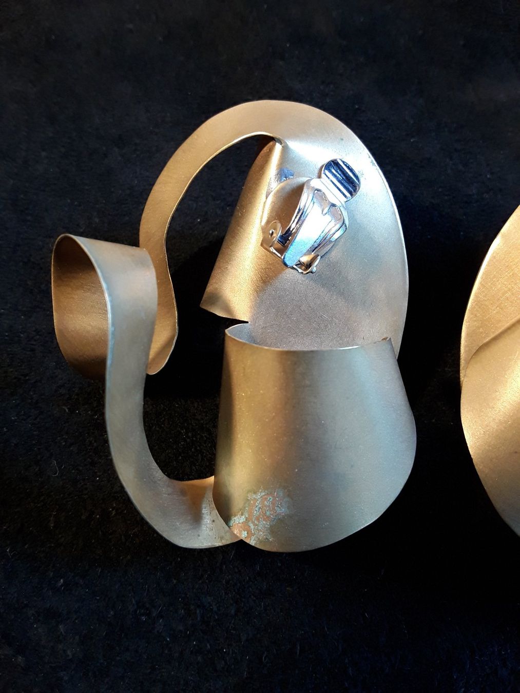 Orecchini pendenti & Orecchini a lobo: Vintage Goldblech Ohrclips – Usato da Zürich venduto da helsan 4