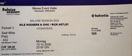 1 Baloise Session Ticket Nile Rodgers Rick Astley 2026