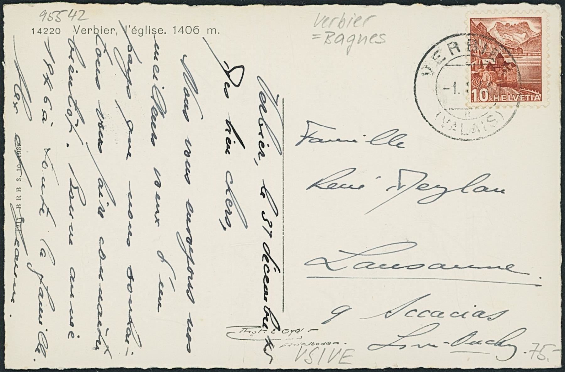 Cartes postales: VS Verbier - Bagnes – D'occasion à Schindellegi par leecollect 1