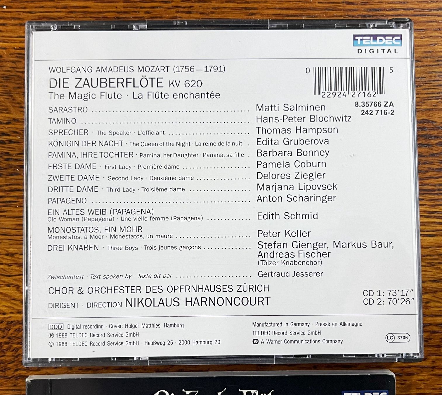 CD: Mozart: Die Zauber Flöte CD – Usato da Oftringen venduto da Vucki 1