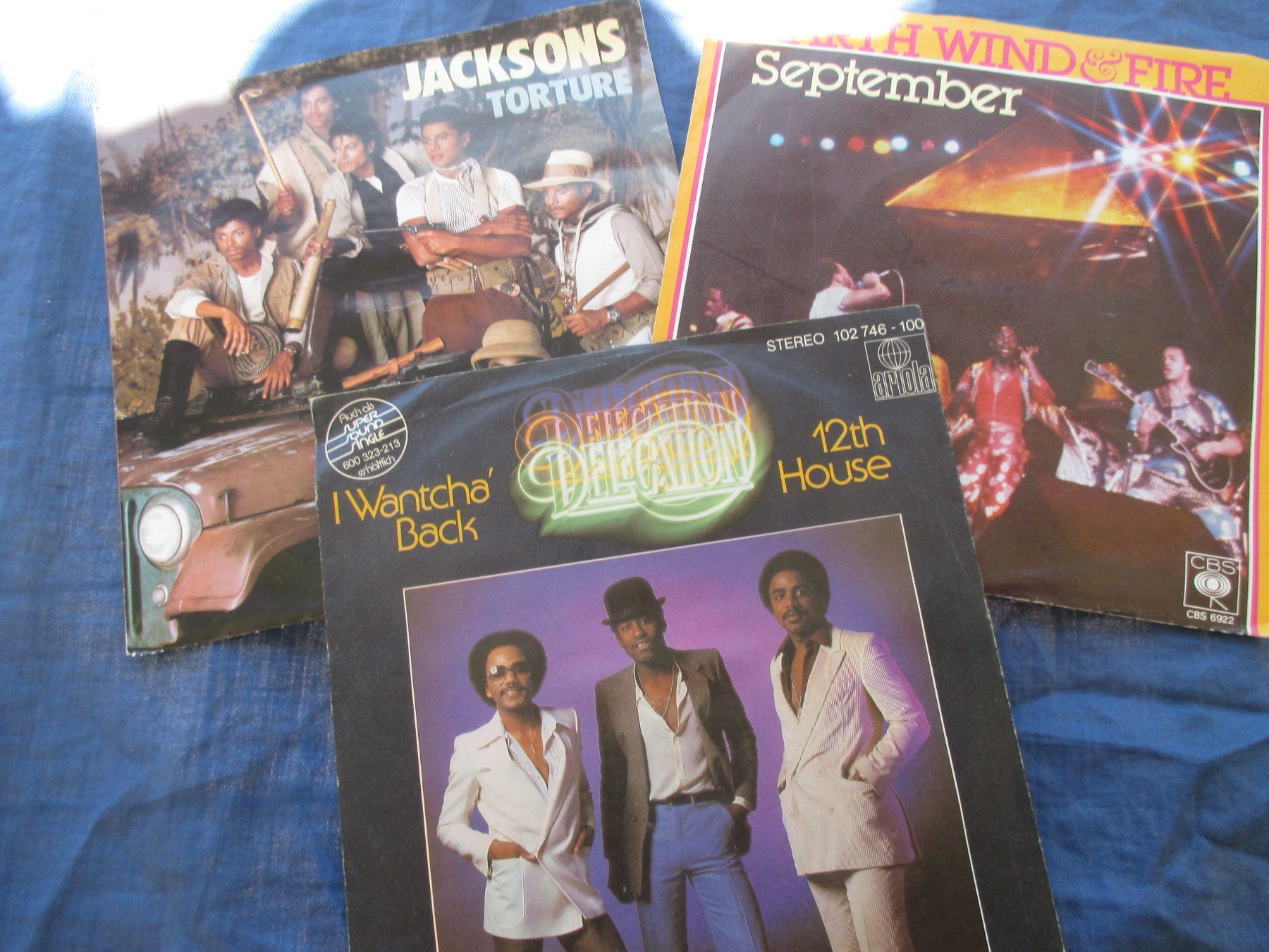 Dischi in vinile: lot de 3 disques : Jacksons, Earth Wind & Fire, Delegation – Usato da Colombier NE venduto da Nevenma