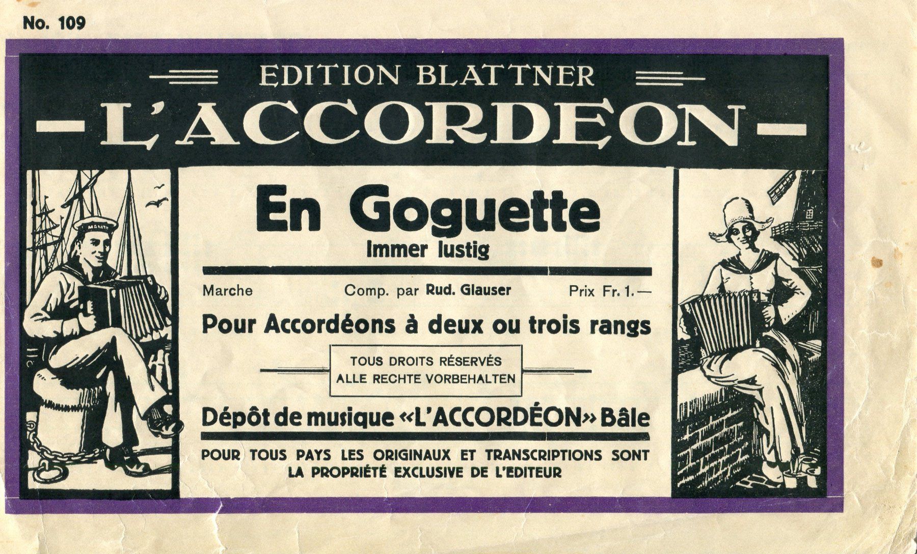 Libri: L?ACCORDEON  -  5 PARTITIONS -  Editions Blattner – Usato da Les Avants venduto da Jaman7 5
