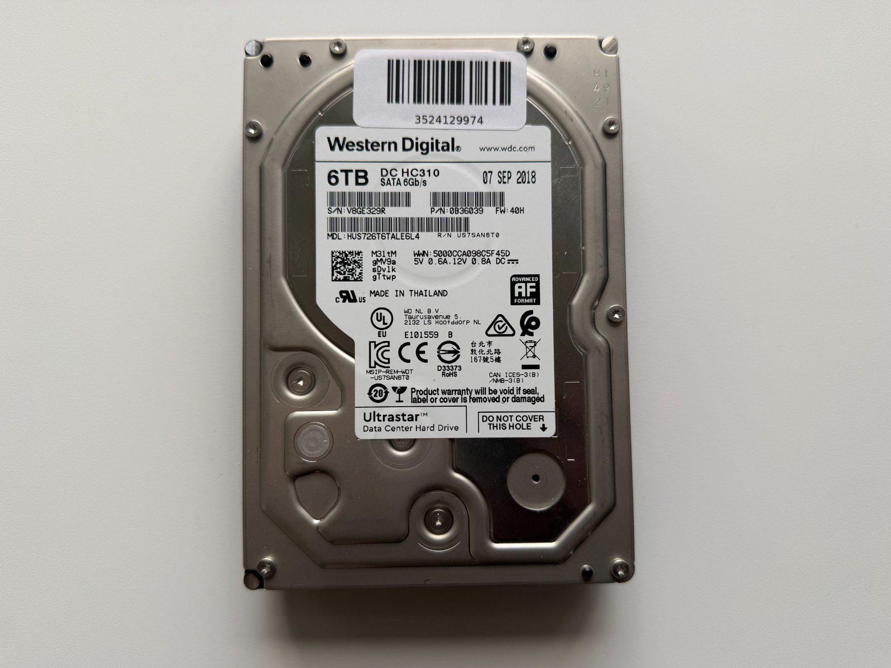 Western Digital Dischi rigidi: WD Ultrastar DC HC310 6TB – Usato da Pratteln venduto da HMW-Solutions