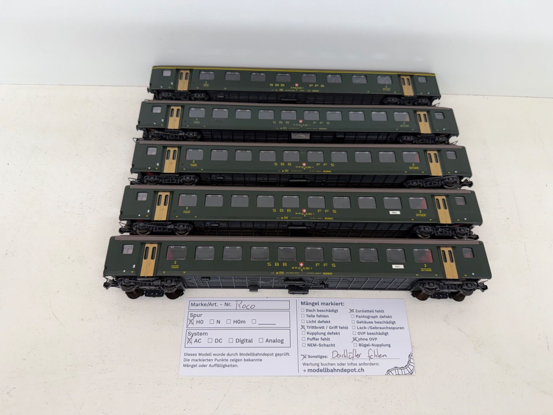 Roco Modelleisenbahnen: SBB EW 2 Personenwagen Roco – Gebraucht aus Büsserach von ModellbahnDepot 2