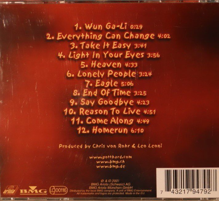 CD: Gotthard – Homerun – Usato da Luzern venduto da CONTENTI 2