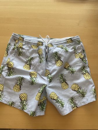 Short de Bain Brave Soul Bleu Ciel Imprimé Ananas